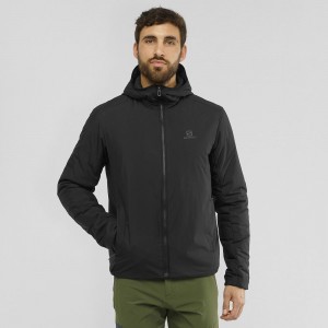 Bluza z Kapturem Męskie Salomon Outrack Insulated Czarne | 29035-PYCQ