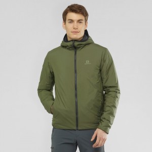 Bluza z Kapturem Męskie Salomon Outrack Insulated Zielone | 60439-IZSE