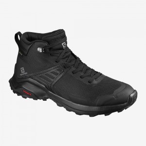 Buty do Chodzenia Męskie Salomon X Raise Mid Gore-Tex Czarne | 68354-DRSQ