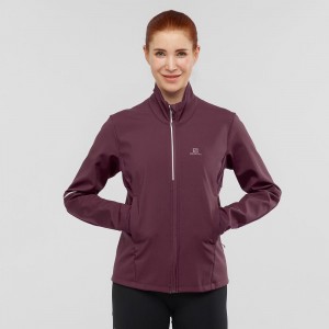 Kurtka Damskie Salomon Agile Softshell Fioletowe | 65082-SGAN