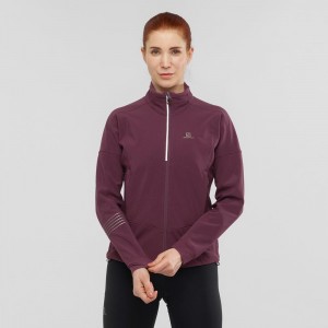 Kurtka Damskie Salomon Lightning Warm Sshell Jkt W Fioletowe | 60358-JPKD