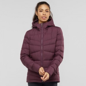 Kurtka Damskie Salomon Transition Down Hoodie W Fioletowe | 60783-HTZI