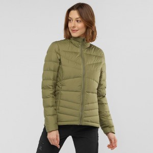 Kurtka Damskie Salomon Transition Down Jacket W Zielone | 86430-GZWL