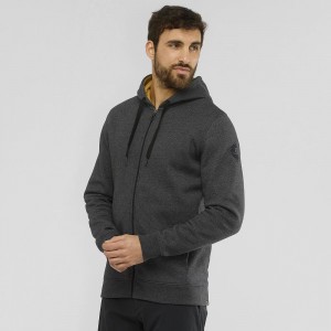 Kurtka Do Biegania Męskie Salomon Shift Full Zip Hoodie M Czarne | 95708-XHDT