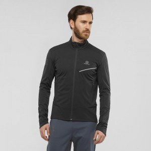 Kurtka Męskie Salomon Rs Softshell Jkt M Czarne | 49780-JBZL