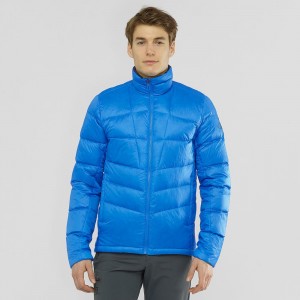 Kurtka Męskie Salomon Transition Down Jacket M Niebieskie | 34175-KIZO