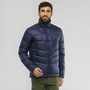 Kurtka Męskie Salomon Transition Down Jacket M Granatowe | 90785-QMIY