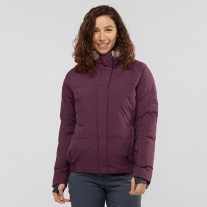 Kurtki Narciarskie Damskie Salomon Snuggly Warm Jacket W Fioletowe | 47965-WEZR