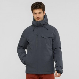 Kurtki Narciarskie Męskie Salomon Arctic Down Jacket M Gray | 93650-DNRB