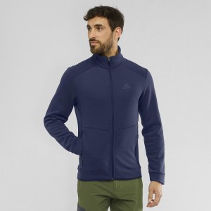 Kurtki Narciarskie Męskie Salomon Essential Warm Granatowe | 60548-ZOYC