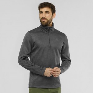 Kurtki Narciarskie Męskie Salomon Essential Lightwarm Seamless Czarne | 72436-JYBC