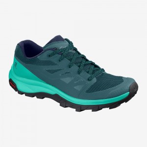 Trekking Damskie Salomon Outline Zielone | 09237-RJCM