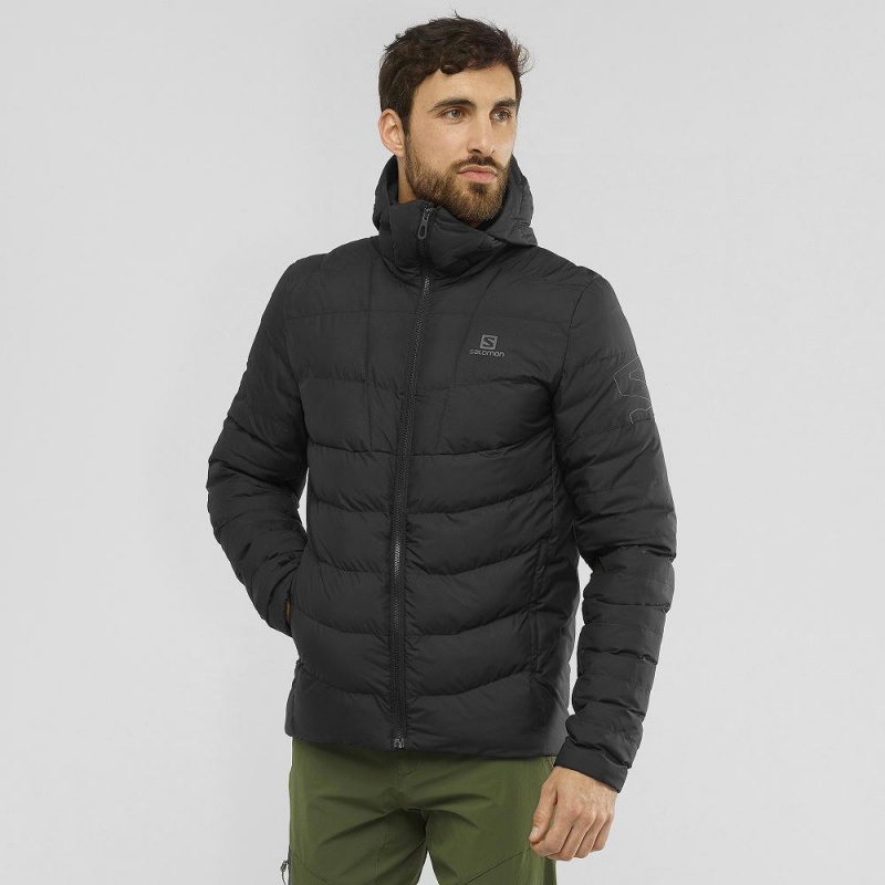 Bluza z Kapturem Męskie Salomon Essential Xwarm Insulated Czarne | 38076-MTXS