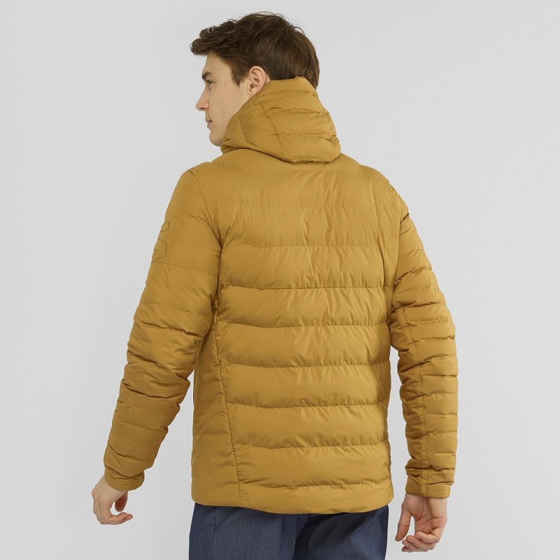 Bluza z Kapturem Męskie Salomon Essential Xwarm Insulated Żółte | 59106-DUOC