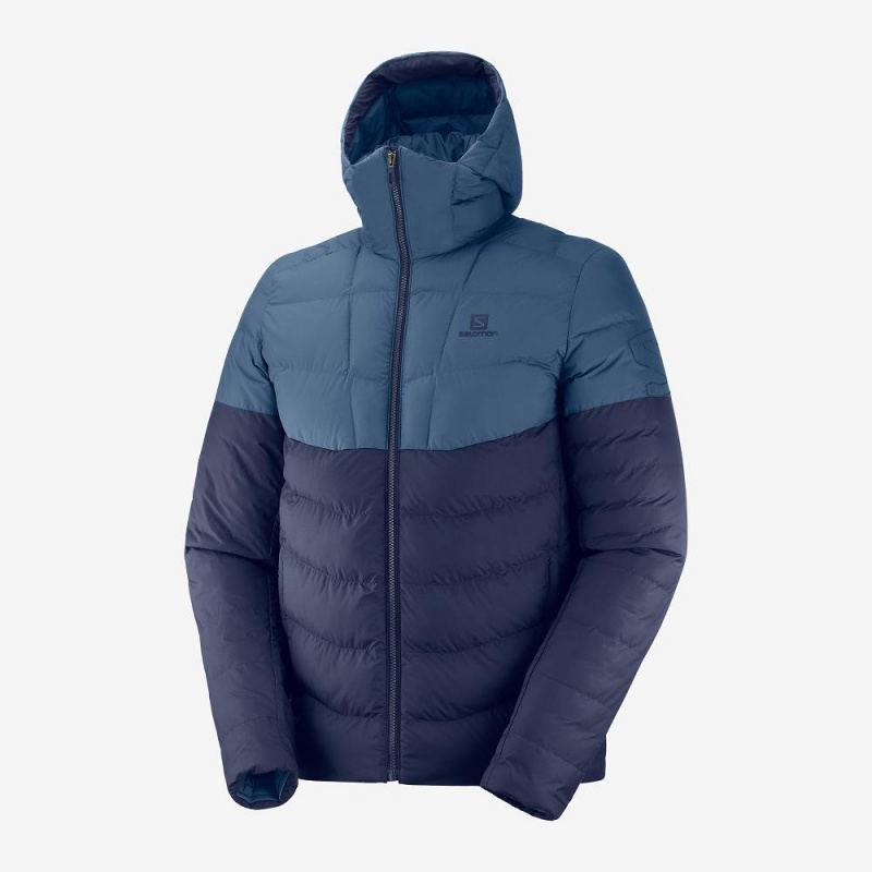 Bluza z Kapturem Męskie Salomon Essential Xwarm Insulated Granatowe | 68405-PSTZ