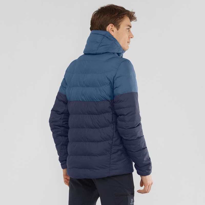 Bluza z Kapturem Męskie Salomon Essential Xwarm Insulated Granatowe | 68405-PSTZ