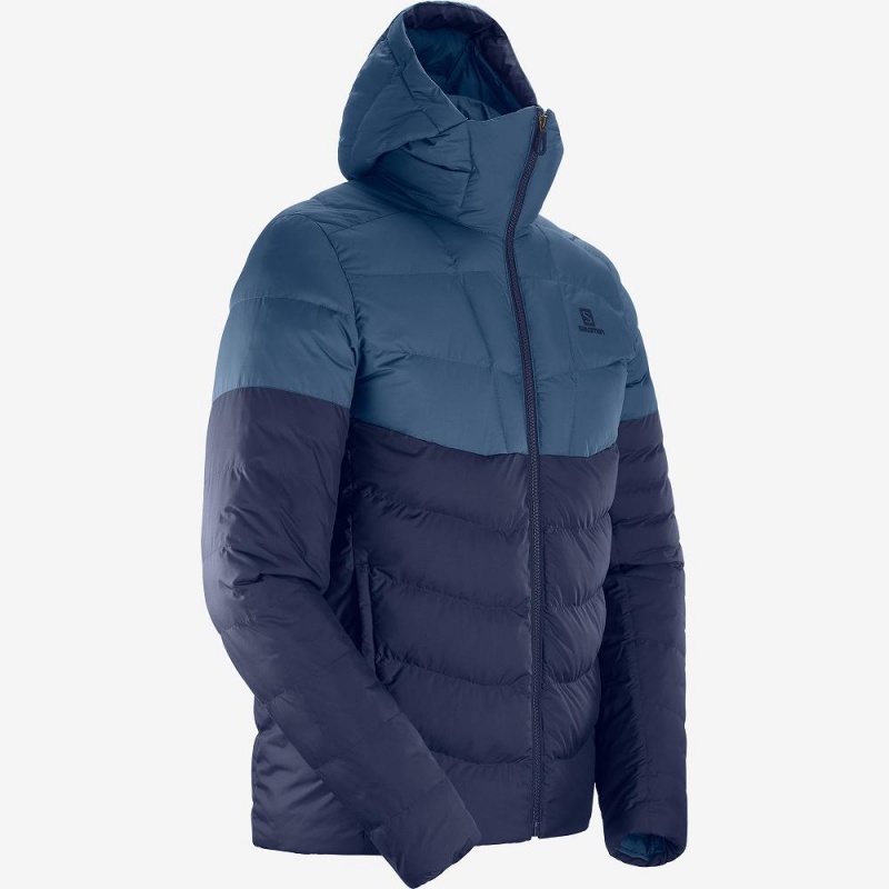 Bluza z Kapturem Męskie Salomon Essential Xwarm Insulated Granatowe | 68405-PSTZ