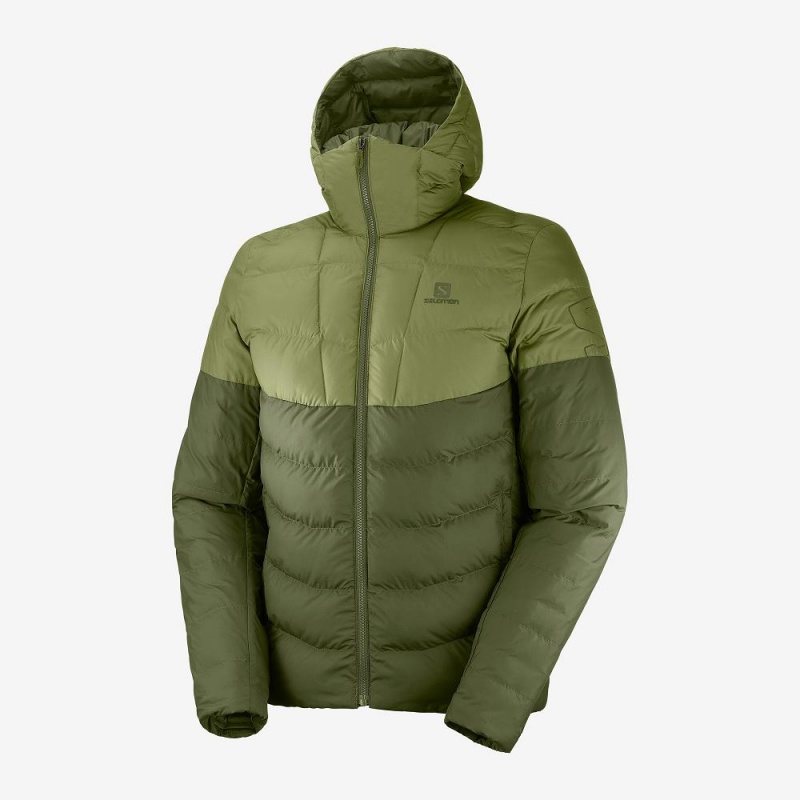 Bluza z Kapturem Męskie Salomon Essential Xwarm Insulated Zielone | 47186-GBAN