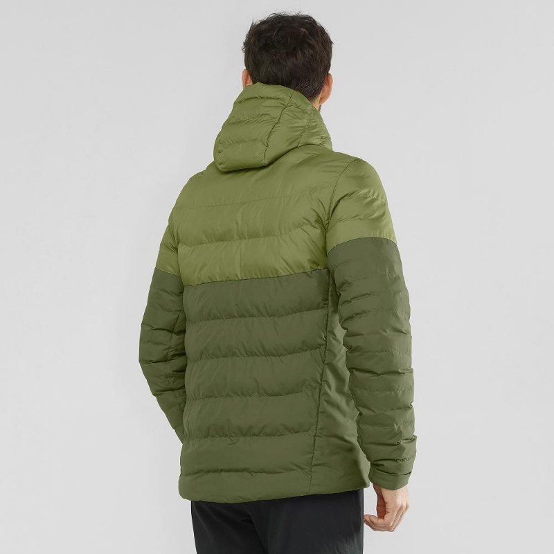 Bluza z Kapturem Męskie Salomon Essential Xwarm Insulated Zielone | 47186-GBAN