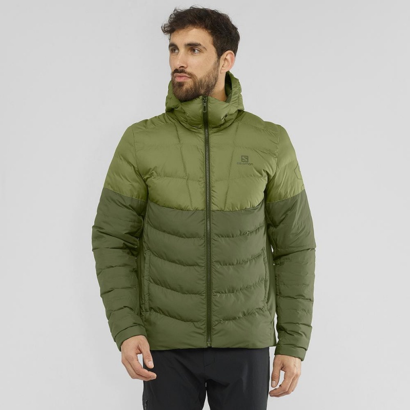 Bluza z Kapturem Męskie Salomon Essential Xwarm Insulated Zielone | 47186-GBAN