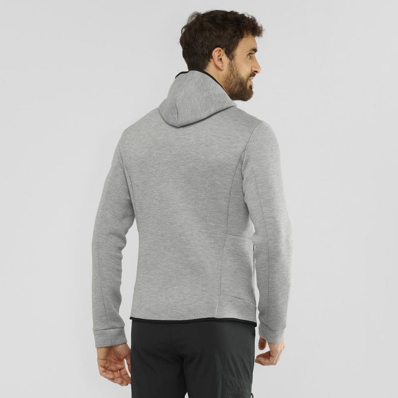 Bluza z Kapturem Męskie Salomon Essential Warm Gray | 17564-NOLF