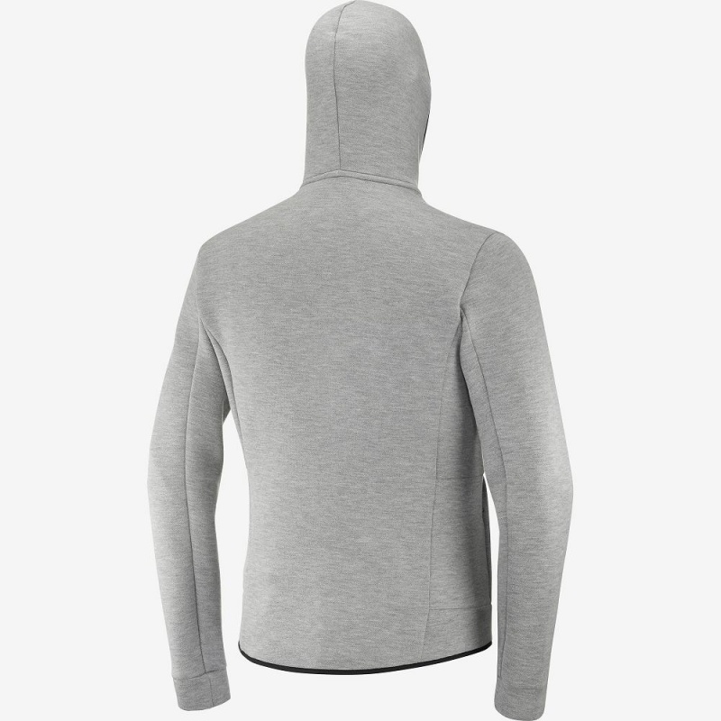 Bluza z Kapturem Męskie Salomon Essential Warm Gray | 17564-NOLF