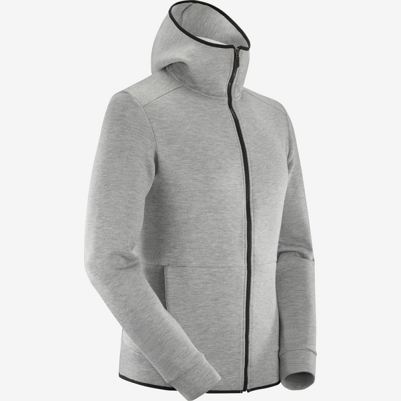 Bluza z Kapturem Męskie Salomon Essential Warm Gray | 17564-NOLF