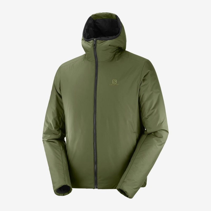 Bluza z Kapturem Męskie Salomon Outrack Insulated Zielone | 60439-IZSE