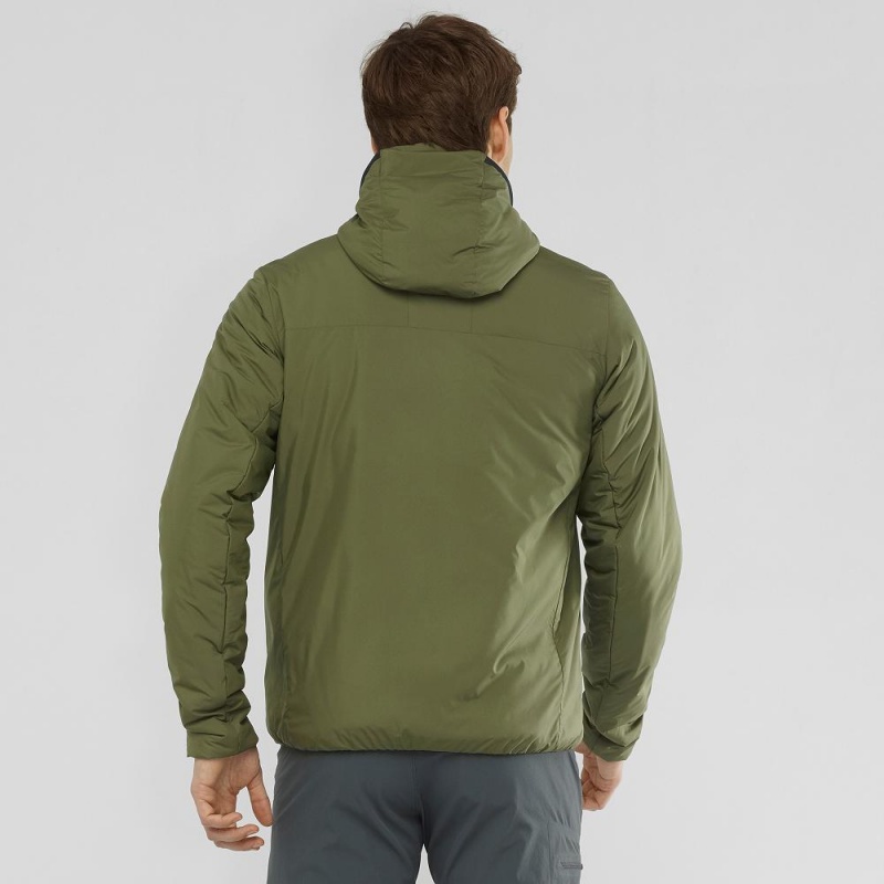 Bluza z Kapturem Męskie Salomon Outrack Insulated Zielone | 60439-IZSE