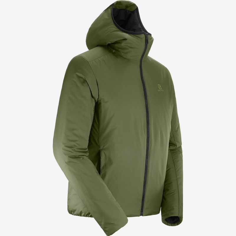 Bluza z Kapturem Męskie Salomon Outrack Insulated Zielone | 60439-IZSE