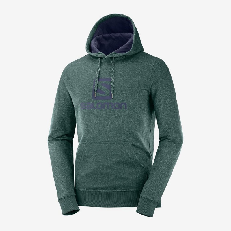 Bluza z Kapturem Męskie Salomon Shift Hoodie M Zielone | 53064-PCAM