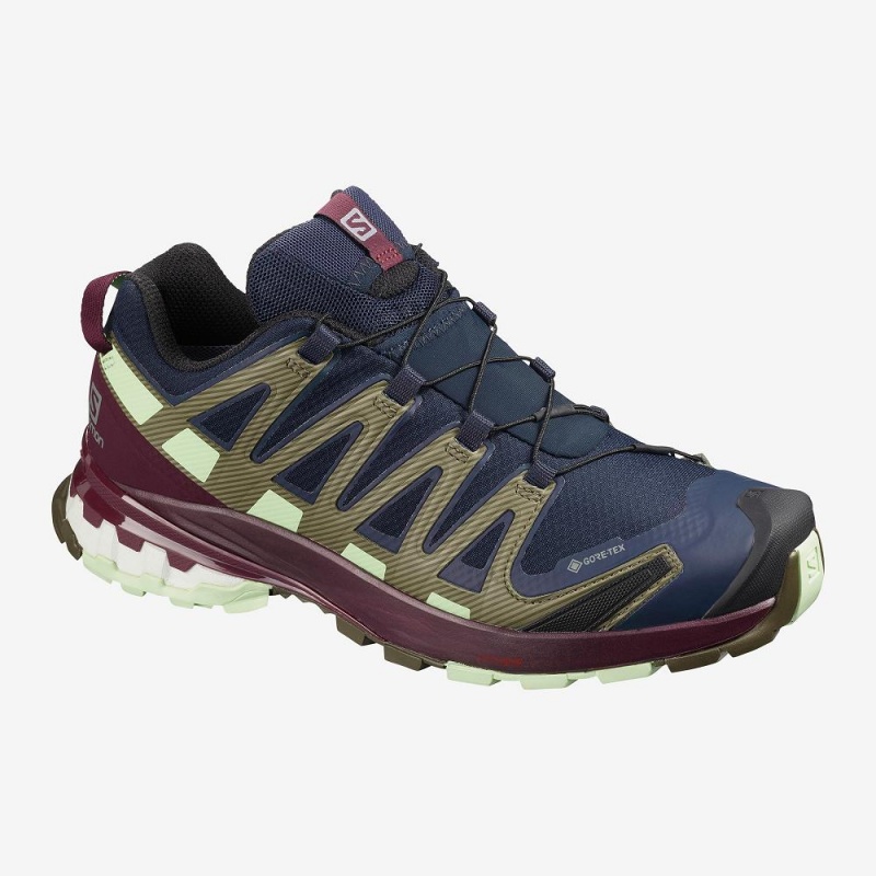 Buty do Biegania w Terenie Damskie Salomon Xa Pro 3D V8 Gore-Tex Granatowe | 23716-OKRB