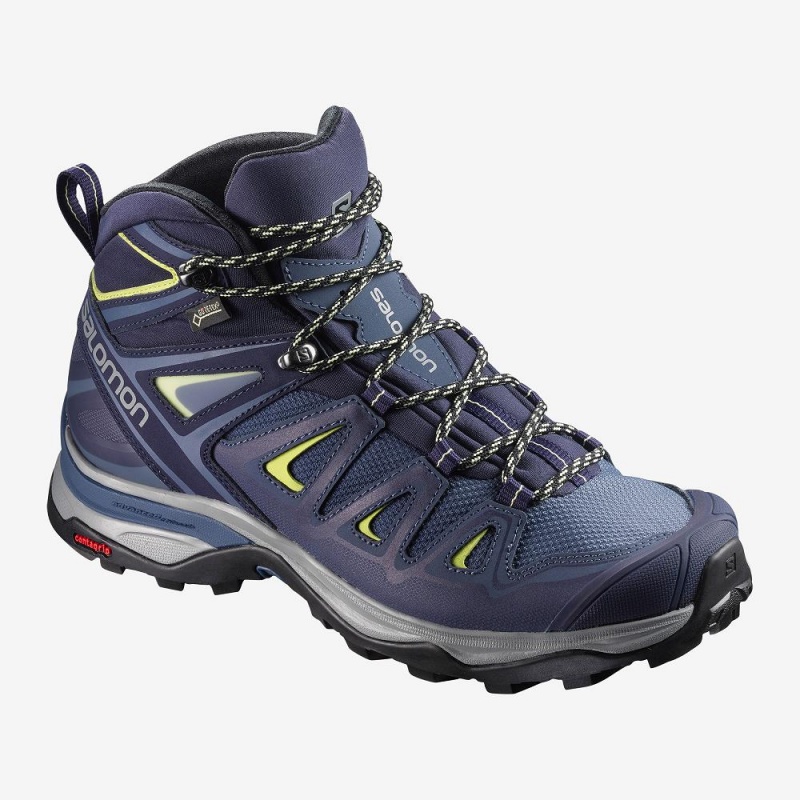 Buty do Chodzenia Damskie Salomon X Ultra 3 Mid Gore-Tex Niebieskie | 74081-ILMT