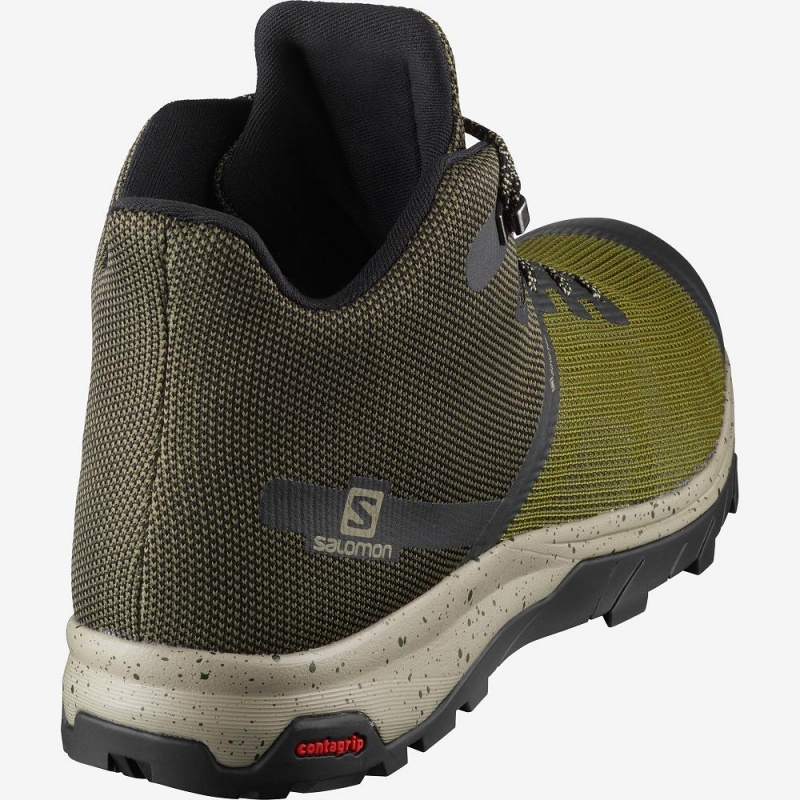 Buty do Chodzenia Męskie Salomon Outline Prism Mid Gore-Tex Zielone | 27903-IKVR