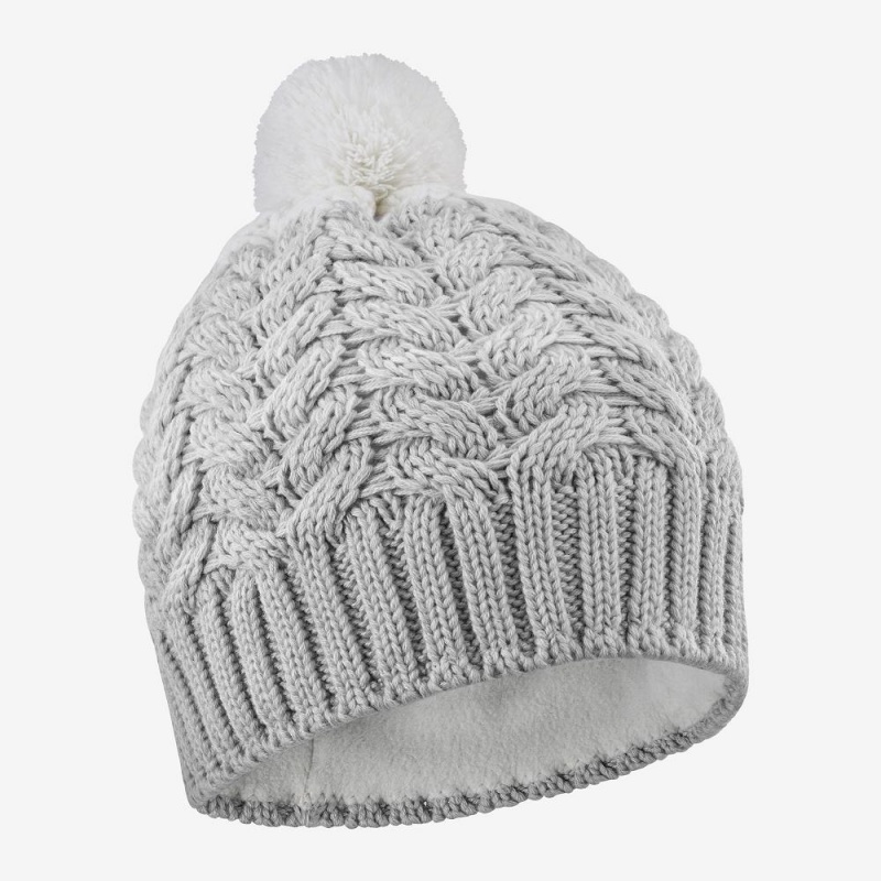 Kapelusz Męskie Salomon Poly Beanie Gray | 34270-VYTP