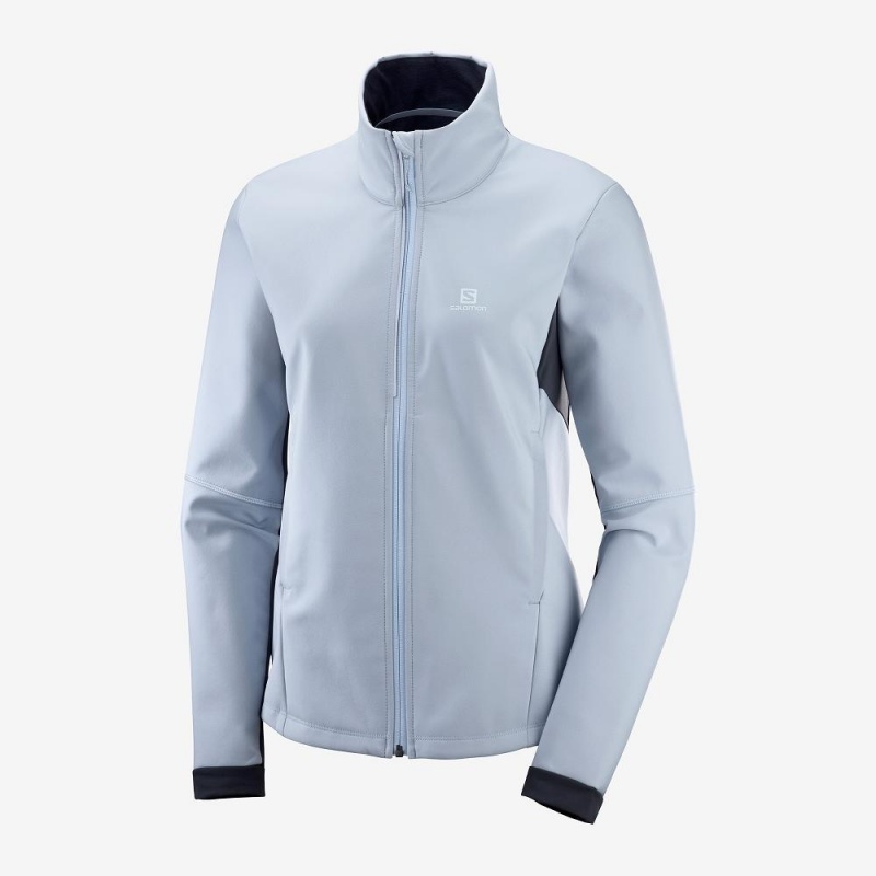 Kurtka Damskie Salomon Agile Softshell Niebieskie | 24867-CVYW