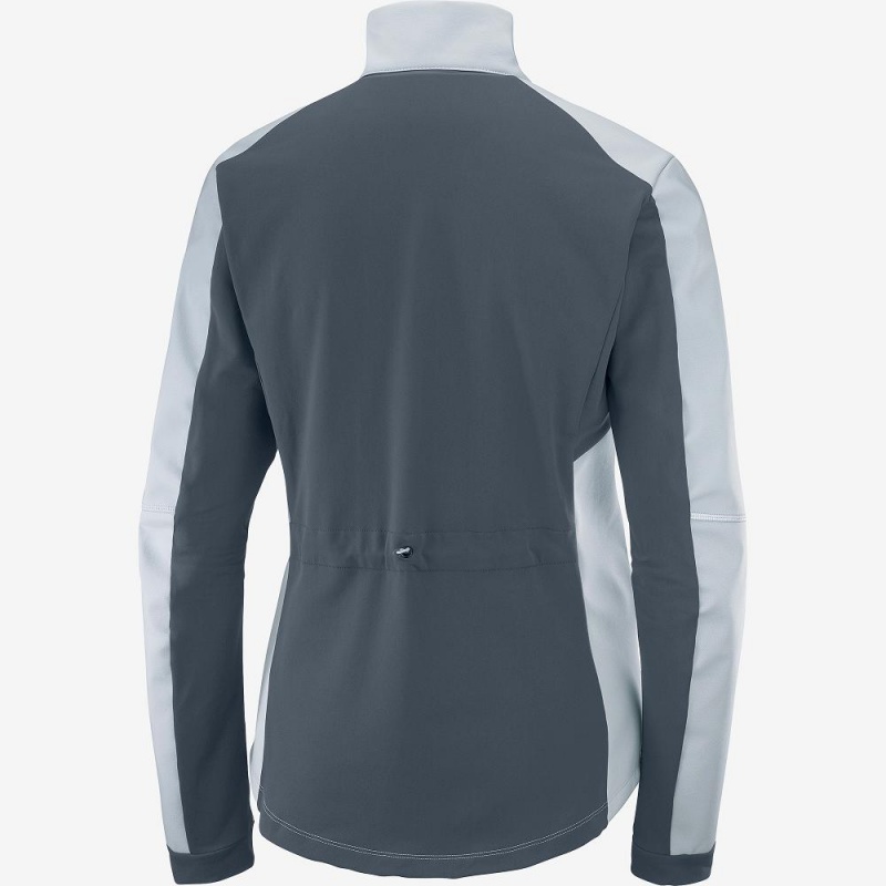 Kurtka Damskie Salomon Agile Softshell Niebieskie | 24867-CVYW