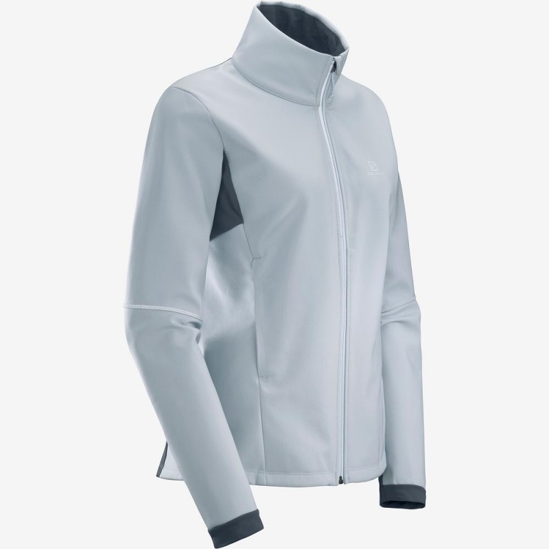 Kurtka Damskie Salomon Agile Softshell Niebieskie | 24867-CVYW