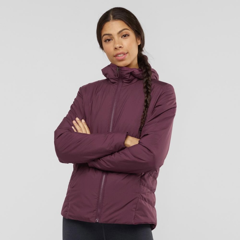 Kurtka Damskie Salomon Outrack Insulated Fioletowe | 90358-TEAM