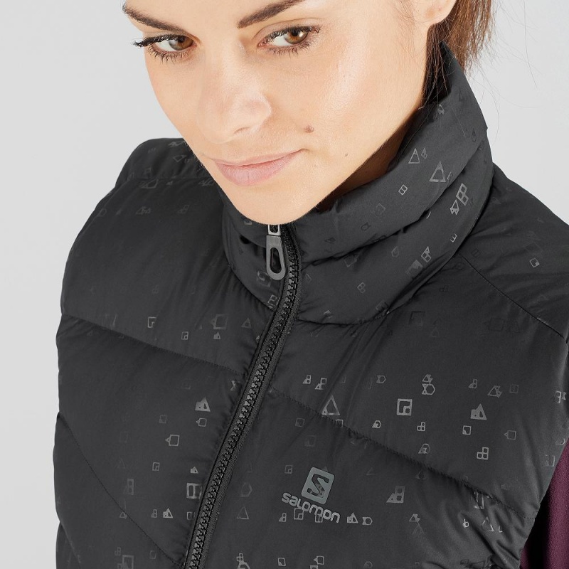 Kurtka Damskie Salomon Transition Down Vest W Czarne | 71923-YJOL