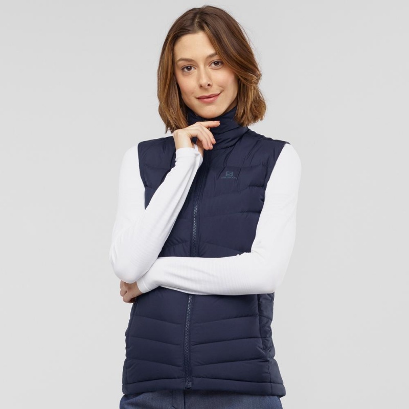 Kurtka Damskie Salomon Transition Down Vest W Granatowe | 69184-DNBJ