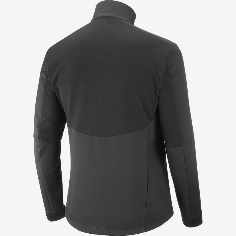 Kurtka Do Biegania Męskie Salomon Agile Softshell Czarne | 82691-FPIQ