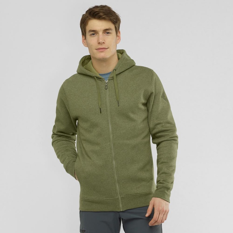 Kurtka Do Biegania Męskie Salomon Shift Full Zip Hoodie M Zielone | 41083-MCUB