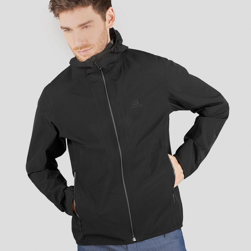 Kurtka Męskie Salomon Outline Jacket M Czarne | 03752-QKRA