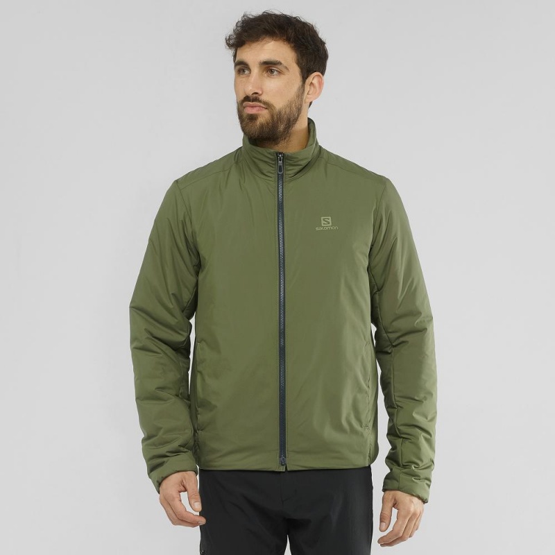 Kurtka Męskie Salomon Outrack Insulated Jacket M Zielone | 28915-MEIO