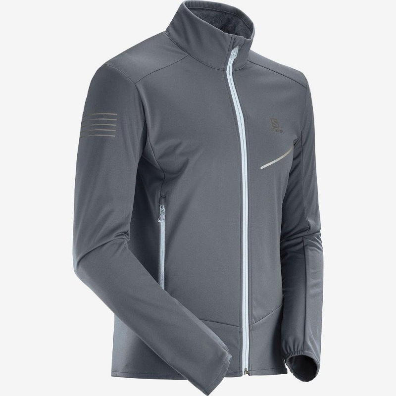 Kurtka Męskie Salomon Rs Softshell Jkt M Gray | 81457-HGSY