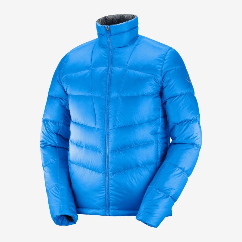 Kurtka Męskie Salomon Transition Down Jacket M Niebieskie | 34175-KIZO