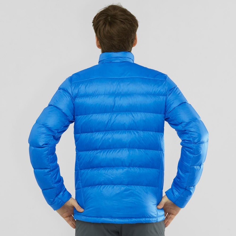 Kurtka Męskie Salomon Transition Down Jacket M Niebieskie | 34175-KIZO