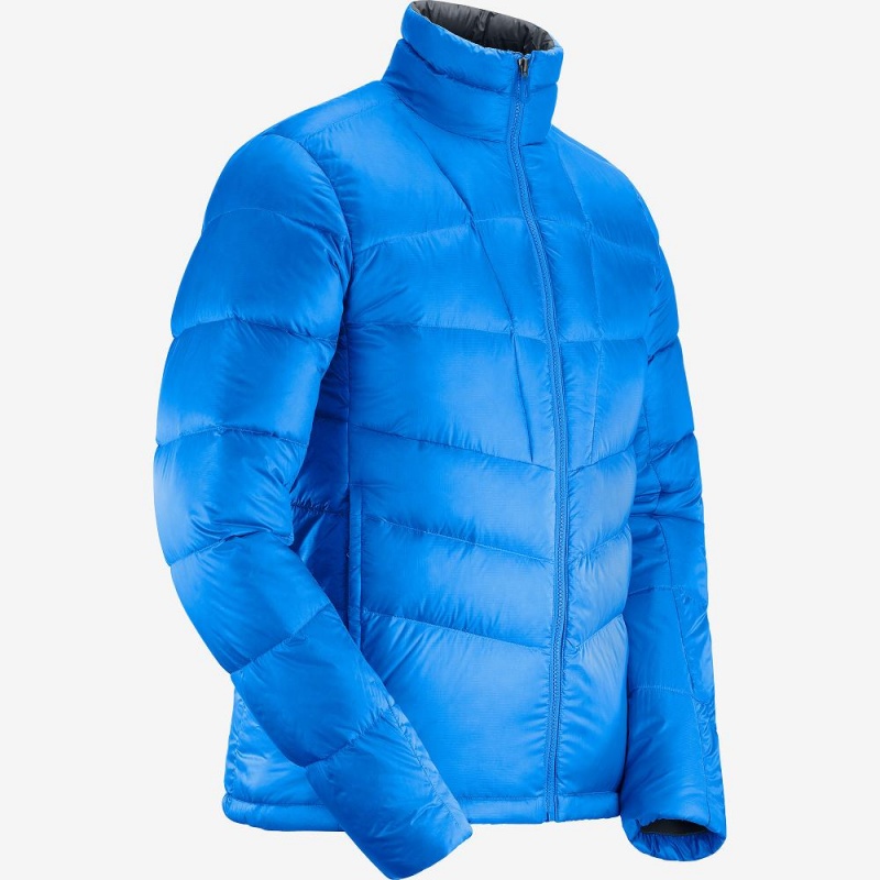 Kurtka Męskie Salomon Transition Down Jacket M Niebieskie | 34175-KIZO