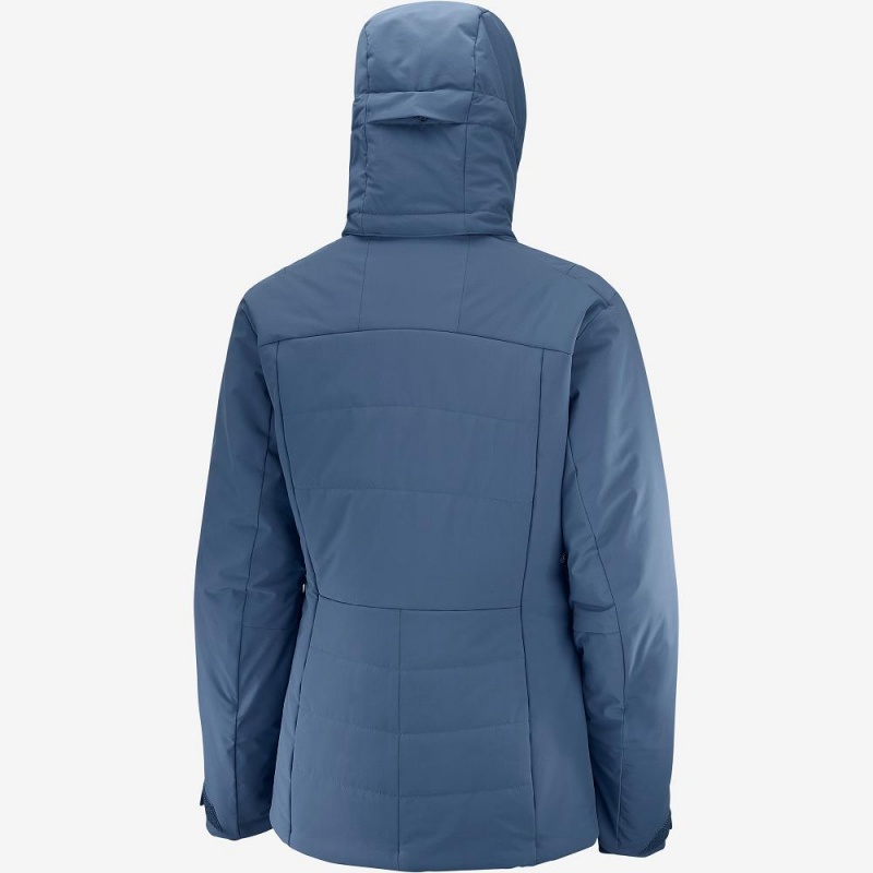 Kurtki Narciarskie Damskie Salomon Prevail Jacket W Granatowe | 17624-SCPO